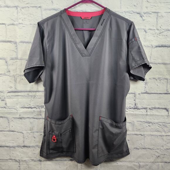Carhartt Tops - Carhartt Force Scrub Top Women's Size M Gray Medical Nurse Workwear